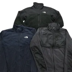 古着卸 まとめ売り ノースフェイス デナリジャケット フリース 3枚セット (メンズ S /M /L ) フルジップ ジップポケット 中古 古着 NC2672