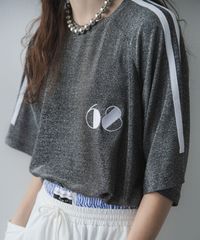 夢展望公式 [新品未使用] ユニフォームラメＴシャツ [シルバー] 他カラー別ページ有 bohmal カットソートップス カットソートップス・チュニック（半袖） 535432-01