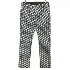 【新品】エドウィンゴルフ パンツ ライトグレー×黒 総柄 ニットジャガードTROUSER メンズ M ゴルフウェア EDWIN GOLF