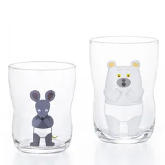 【迅速発送】アデリア(ADERIA) 【 つよいこ グラス しろくまのパンツ ペアセット キッズデザイン賞 化粧箱入 日本製 S6351 】 tupera tupera 子供 食器 割れにくい 強化 ガラス 誕生日 ギフト 贈り物 プレゼント 持ちやすい 幼児