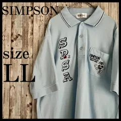 特価ブランド 【SIMPSON】シンプソン (Ｍ) 総柄 半袖 ポロシャツ タグ