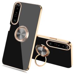 【数量限定】リング付き メッキ加工 ケース レンズ保護 tpu ケース ソフト ストラップホール付き 耐衝撃 SO-51C スリム おしゃれ スマホケース IV 携帯カバー Xperia Xperia 1 IV メッキ加工 1 カバー (Xperia 1 JO