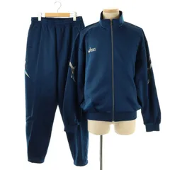 アシックス asics ジャージ セットアップ ジャケット パンツ ブルー /DF ■OS ■AXのサムネイル