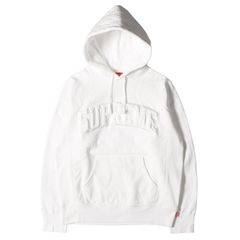 Supreme シュプリーム パーカー シェニール アーチロゴ スウェットパーカー Chenille Arc Logo Hooded Sweatshirt 17SS ホワイト 白 S トップス フーディー スウェットシャツ