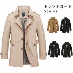メンズトレンチコート シンプル 定番 コート ビジネス ミドル丈 メンズ ハーフコート コート ビジネスコート トレンチ 春 秋 紳士 メンズファッション メンズコート アウター スリム 通勤 カジュ#lj1060