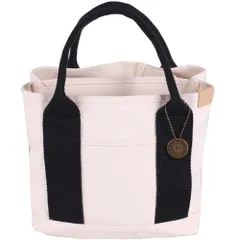 【特価セール】[Volsha] トートバッグ レディース キャンバス 仕切り ミニトート 小さめ マザーズバッグ ランチバッグ ハンドバッグ 自立 サブバッグ ミニバッグ おしゃれ かわいい 軽量 お散歩 お買い物 旅行 通勤 メンズ レディース 男女兼用