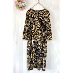 54-61 ー大特価ー 美品★ 【ジョルジュレッシュ】 GEORGES RECH レディース ワンピース チュニック シャツ （S） 日本製 総柄 薄手 シワになりにくい