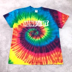 GILDAN ギルダン タイダイ柄 半袖 丸首 Tシャツ 両面プリント ビビットカラー カラフル HANG OUT ハングアウト vintage ヴィンテージ