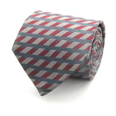 ピエールカルダン ブランド ネクタイ シルク 格子柄 メンズ グレー Pierre Cardin 【中古】