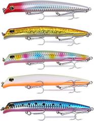 リップレス ミノー ルアー フローティング シーバス ヒラメ 125mm 17g 5個セット
