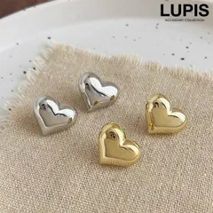 ピアス レディース ハート メタル シンプル ぷっくり 華やか ガーリー カジュアル モード 大人かわいい ルピス v2693