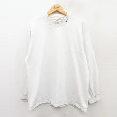 XL/古着 ナイキ NIKE 長袖 ビンテージ Tシャツ メンズ 90s ワンポイントロゴ コットン モックネック ハイネック 白 ホワイト spe 25apr17 