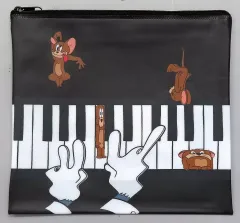 【中古】バッグ トム＆ジェリー(ピアノ) フラットポーチ 「Happyくじ トムとジェリー TOM and JERRY FUNNY ART! 4」 D賞