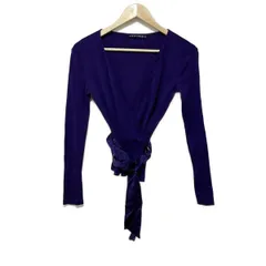 RalphLauren(ラルフローレン) カーディガン サイズM レディース - パープル 長袖/一部シルク