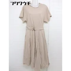 ◇ ◎ qualite カリテ Abahouse アバハウス 半袖 膝下丈 ワンピース サイズ36 ライトベージュ系 レディース  【中古】 【1111010002485】のサムネイル