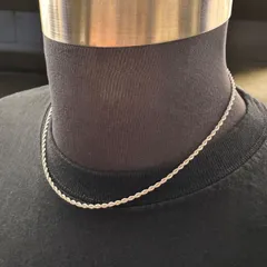 45cm ステンレス ロープチェーンネックレス ステンレス製 錆びない デザインチェーン 螺旋 ツイスト スクリュー ねじれ スパイラル トレンド 流行 キラキラ メンズ レディース ストリート カジュアル おしゃれ 45センチ ショート 短い 短め