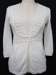 【送料無料】 【新品未使用】エイチ&エム H&M ニットカーディガン 白 Sサイズ■管理番号L12969SSS17-180509-20-3 (（4）6/04