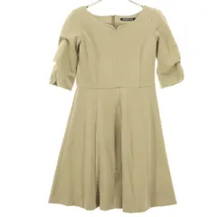 STRAWBERRYFIELDS ストロベリーフィールズ 日本製 5分袖 ロングワンピース ブラウン レディース 古着