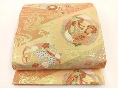 平和屋着物◎佐賀錦　六通柄袋帯　唐織　鳳凰丸文　金糸　正絹　逸品　BAAS2299jr