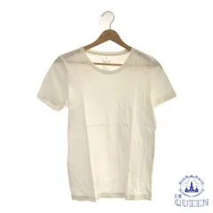【訳アリ】MUJI 無印良品 トップス Tシャツ Uネック 英字 半袖 レディース ホワイト M 901-8273 送料無料 古着