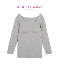 新品 未使用 GUNZE グンゼ KIREILABO Fitte 完全無縫製 レディース 8分袖インナー 514702【メール便】 グレーモク