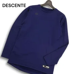 DESCENTE BASEBALL デサント 野球 秋冬 長袖 ストレッチ 裏起毛★ インナー Tシャツ Sz.L　メンズ ネイビー トレーニング