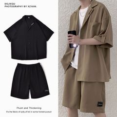 セットアップ メンズ 上下セット 半袖シャツ ハーフパンツ ハーフ丈 ショートパンツ トップス ボトムス カジュアル おしゃれ メンズ服 メンズファッション 夏 サマー 夏服