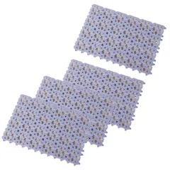 Alpha Depot うさぎ モルモット すのこ かわいい 小動物 ケージ マット プラスチック (グレー × 4個) [グレー × 4個]