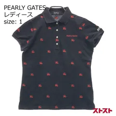 PEARLY GATES パーリーゲイツ 半袖ポロシャツ ゴルフカート 総柄 ネイビー系 1 [240001979066]#