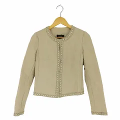 マンゴ MANGO ビジューテープ ジャガードノーカラージャケット レディース import：XS のサムネイル