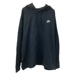 NIKE ロゴスウェット パーカー XXL ブラック ホワイト ナイキ プルオーバー ビッグサイズ 刺繍ロゴ ロングスウェット 冬物 a709-6784