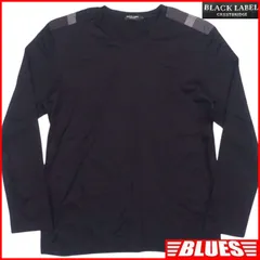 BLACK LABEL CRESTBRIDGE ブラックレーベルクレストブリッジ  Tシャツ 日本製 ロンT 黒 カットソー Vネック シャツ_カットソーサイズL一覧←SEULB屋着古← TY3803