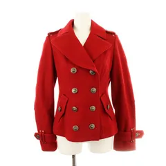 バーバリーブルーレーベル BURBERRY BLUE LABEL ピーコート Pコート ウール アウター 38 赤 /MMのサムネイル