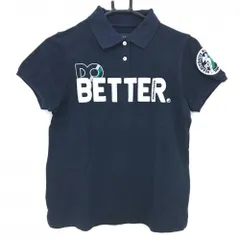 ★特価★パーリーゲイツ 半袖ポロシャツ ネイビー×白 袖刺しゅう レディース 1(M) ゴルフウェア PEARLY GATES