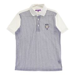 BEAMS GOLF ポロシャツ シアサッカーストライプ柄ネイビー - メルカリ