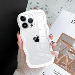 【在庫セール】Pro ケース 可愛い クリア いphone16Pro 16 ケース おしゃれ 韓国 人気 スマホケース 透明 TPU iPhone カバー かわいい 波状フレーム 薄型 軽量 耐衝撃 ワイヤレス充電対応 対応 対応 iPhone16プロケース