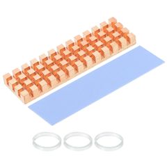 【在庫処分】SSD M.2 メモリ ゴム輪付き PC用 サーマルパッド付き ラップトップクーラー用 銅製ヒートシンク 70x20x6mm uxcell 1セット