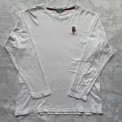 Kaepa ケイパ 長袖Tシャツ ロンT LL クマ 刺繍 ベア ホワイト