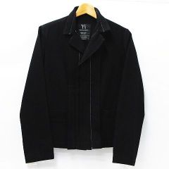 Y'S ワイズ YOHJI YAMAMOTO ヨウジ ヤマモト テーラードジャケット ウール ブラック メンズ 3 YR-J13-194 M0002-0620④