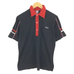 【希少USA製】Hilton ビンテージ ポロシャツ XL ネイビー×レッド 希少USA製】Hilton ビンテージ ポロシャツ XL ネイビー×レッド