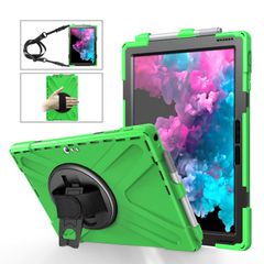 【数量限定】360度回転 Surface Pro 7/Pro7+/Pro 6/Pro 5/Pro 4 ケースカバー 耐衝撃 スタンド機 ペンホルダー付き タフで頑丈 2重構造 スタンド ハンドストラップ 肩掛けー ショルダーストラップ 片手持ち サーフェスプロ
