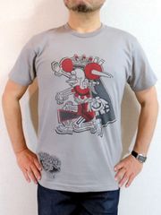 アステカ文明　死の神のＴシャツ　地獄の番人　死神Ｔシャツ　死霊の盆踊り　メキシコエスニック　Ｔシャツ　メキシコ古代文明Ｔシャツ