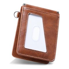 [MORFFEYIA] 定期入れ メンズ パスケース 両面 定期券 入れ 2つ折り バタフライ IC カードケース 大容量 薄型 収納 免許証 通勤 通学 (ダークブラウン) 0