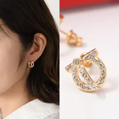 FERRAGAMO フェラガモ アクセサリー ピアス ガンチーニ 760417 736294 ゴールド レディース クリスタル アクセ ギフト オケージョンのサムネイル