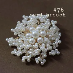 繊細に編まれたパールのワイヤーブローチ　 結婚式 セレモニー 花 フォーマル コサージュ 入学式 卒業式 発表会 NerD