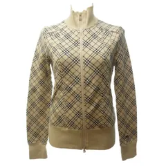 バーバリーブルーレーベル BURBERRY BLUE LABEL 美品 ノバチェック ブルゾン スウェット ダブル ジップアップ 国内正規 ベージュ 38 約M STK 1125のサムネイル