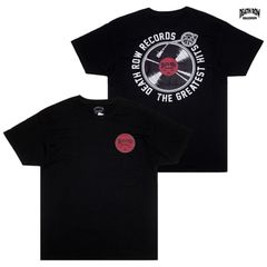 DEATH ROW RECORDS GREATEST HITS RECORD Tシャツ【BLACK】 (L・XL・2XL)(デスロウレコード アパレル 服 通販 スヌープドッグ SNOOP DOGG ロゴ 半袖 ショートスリーブ)