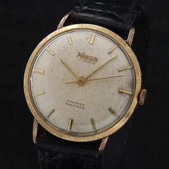 EDOX 92 手巻き時計 ゴールド 純正ベルト 動作確認 - メルカリ