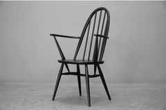 【ERCOL アーコール 】クエーカーアームチェア マットブラック イギリス 英国 ヴィンテージ 021123