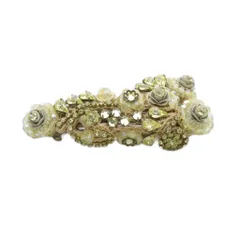 ミハエルネグリン Michal Negrin フラワーモチーフバレッタ 黄色